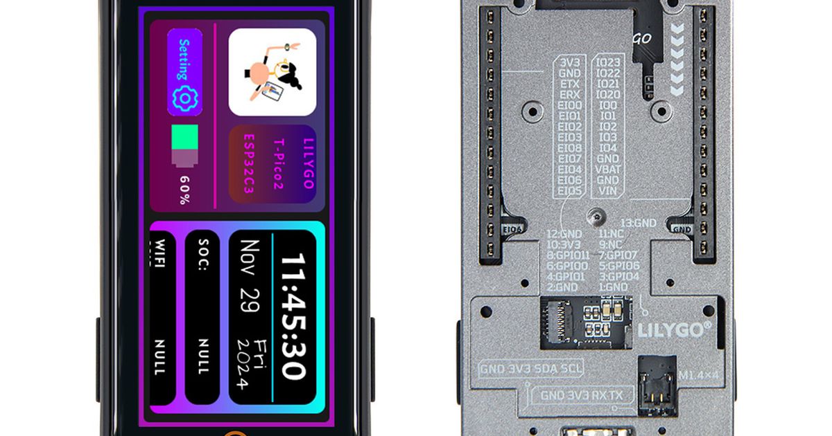 T-Pico2350:ESP32-C6+Raspberry Pi RP2350 Dual MCU by LILYGO on Tindie
