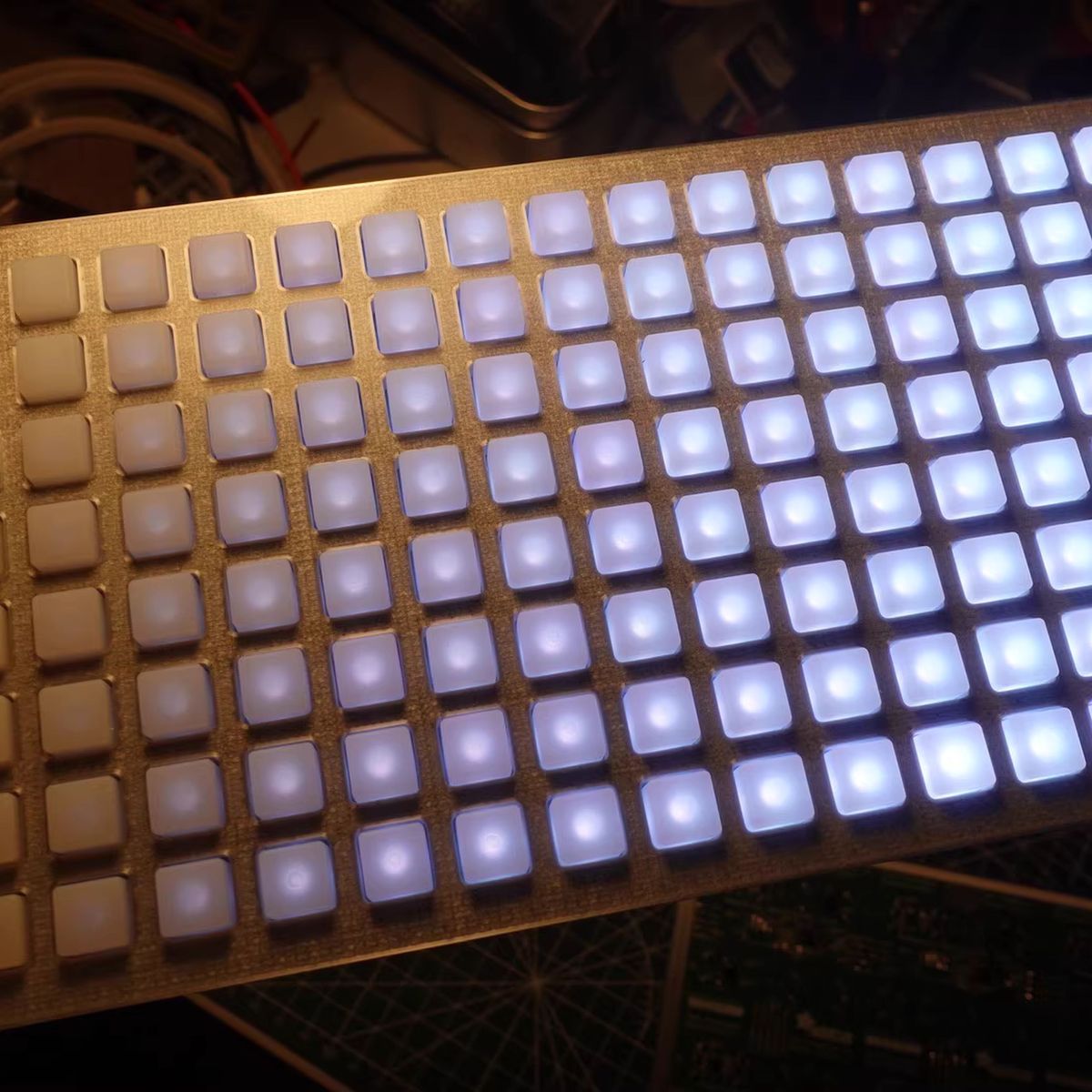 Monome Grid 128 (16×8) Controller - DIY Clone from Denjhang