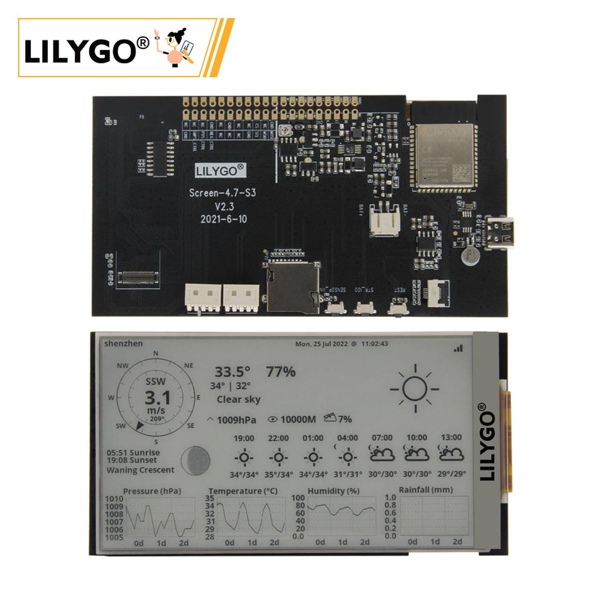 T5 4.7 Inch E-paper V2.3 ESP32-S3 from LILYGO on Tindie