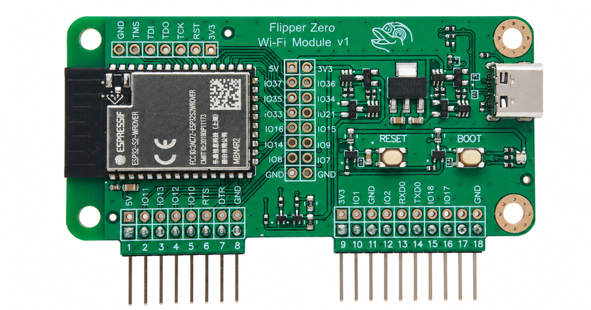 Flipper Zero Wi-Fi Dev Board - ESP32-S2 Green from PINGEQUA Lab on